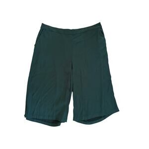Women L 2X Universal Standard Elvo Culottes Green Cropped Wide Leg Pull-On Pants